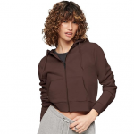 Soft Fleece Crop Zipper Hoodie for Girls and Women's Sweatshirt